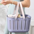 thumbnail image 1 of Portable Shower Caddy, Plastic Bathroom Storage Basket with Handle and Drain Holes, Multipurpose Organizer for Bath Essentials and College Dorm Use, 1 of 6