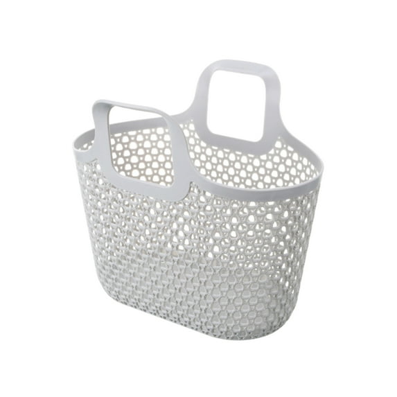 Portable Shower Caddy, Plastic Laundry Storage Basket, Hollow-Out Organizer Storage Tote Basket with Dual Handle, Large Capacity Shower Caddy Basket for Laundry Room, Bathroom, Dorm Storage