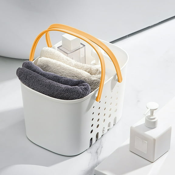 Portable Shower Caddy Toiletries Organizer with Rust-Resistant Frame and Hanging Hooks for Easy Bathroom Storage and Dormitory Use Akmoler