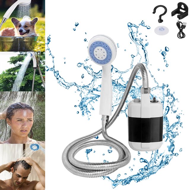 Portable Camping Shower, Rechargeable 4800mAh Battery, Handheld Outdoor