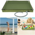 thumbnail image 1 of Portable Shower Pan, 31.5" x 31.5" x 3.94" Foldable Shower Base & Basin Floor with Detachable Drain Pipe, Ideal for RV, Outdoor,Indoor Shower Stall Enclosures, Green, 1 of 10