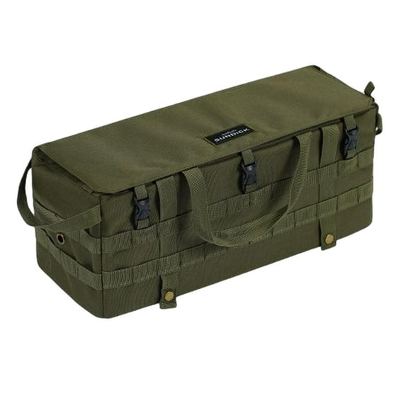 Portable Side Organizer Multi Pockets Case Hanging Pouch Tote Camping Table Storage Bag for Picnic, Hiking, Backpacking, Fishing Green