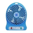 thumbnail image 1 of Portable Silent Fan, USB Rechargeable Fan, LED Light Fan, Three Speed Desktop Fan, Perfect for Office, Bedroom, Outdoor Use, 1 of 9