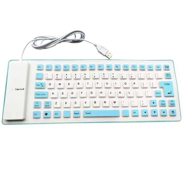 Portable Silent Foldable Silicone Keyboard USB Wired Flexible Soft ...