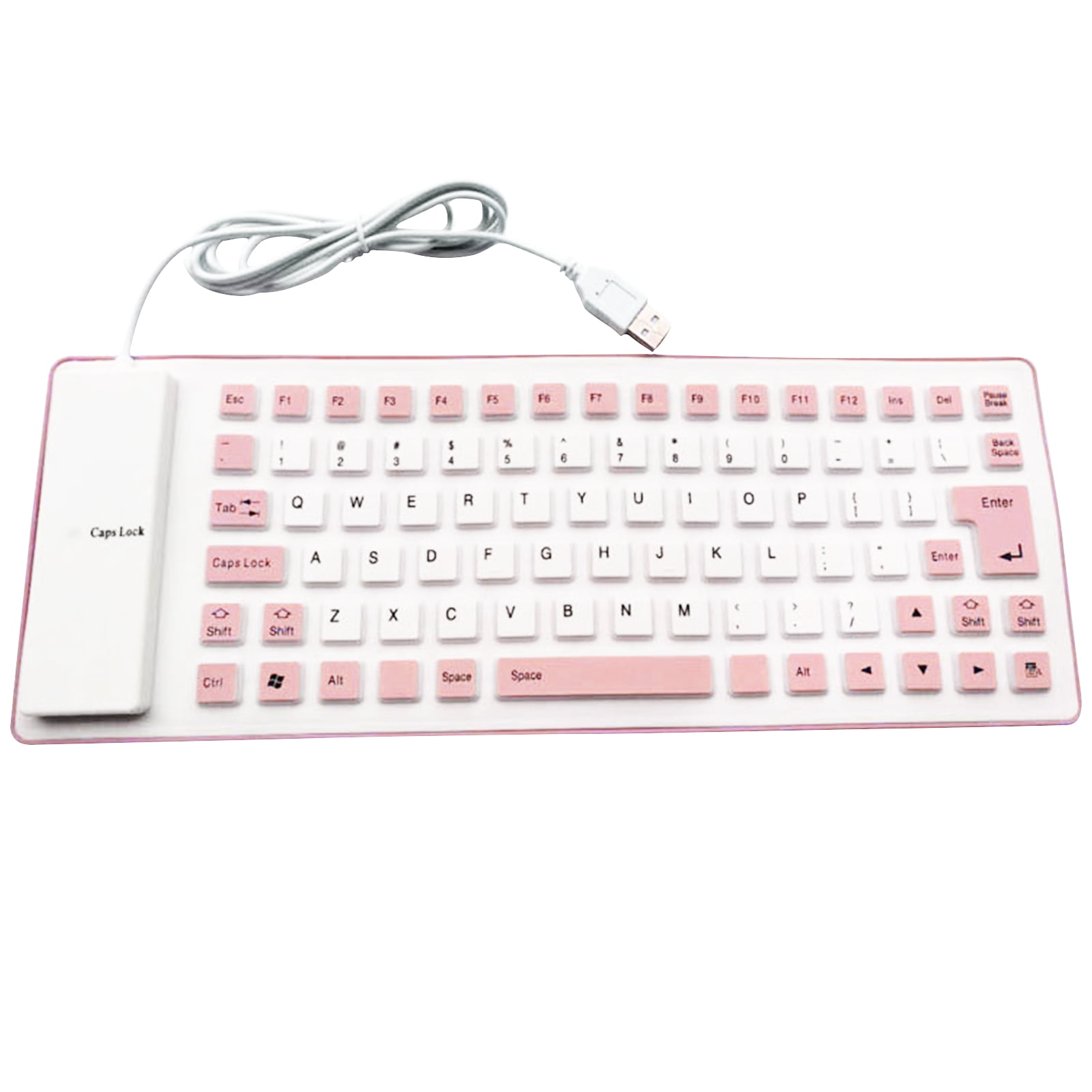 Portable Silent Foldable Silicone Keyboard USB Wired Flexible Soft ...