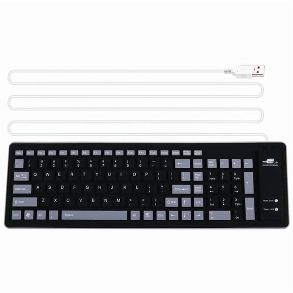 Portable Silent Foldable Silicone Keyboard Usb Flexible Soft Waterproof Roll Up Keyboard for Pc Laptop
