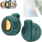 Portable Silent Mini Bladeless Fan Clip On, Mini Fan With Clip, 2025 New Adjustable 3-Speed Suspended Waist Fans, For Outdoor & Travel & Office, Travel Accessories, Gift (Green)