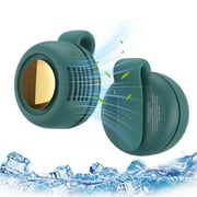 Portable Silent Mini Bladeless Fan Clip On, Mini Fan With Clip, 2025 New Adjustable 3-Speed Suspended Waist Fans, For Outdoor & Travel & Office, Travel Accessories, Gift (Green)