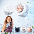 thumbnail image 1 of Portable Silent Mini Bladeless Fan Clip On,Waist Clip Mini Cyclone Bladeless Fan, 3 Wind Speeds, Fast Charging, Suitable For Outdoor, Travel And Office, 1 of 10