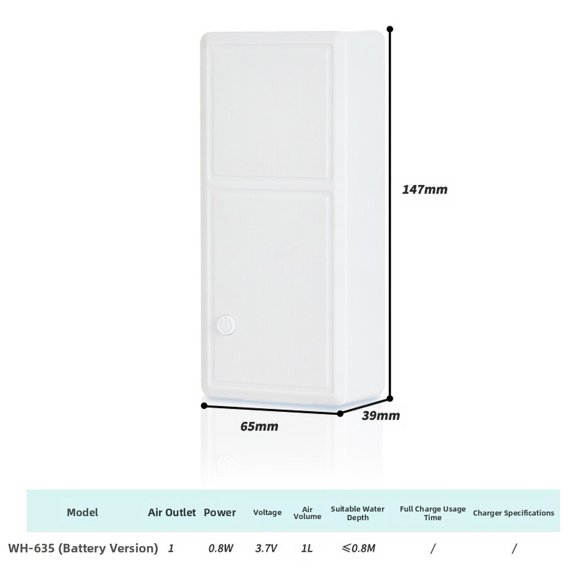 Portable Silent Oxygen Pump: Rechargeable & Versatile For Fish Tanks & Fishing!