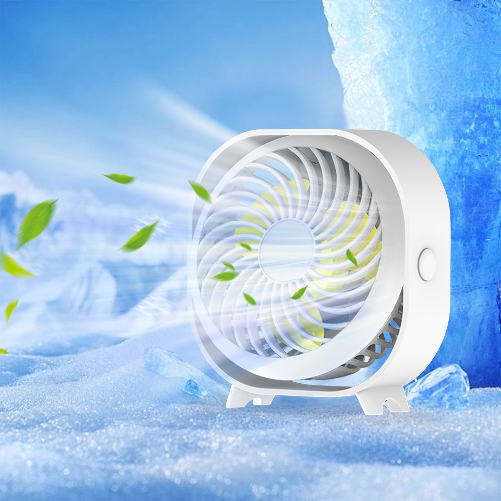 Portable Silent Rechargeable Desktop Fan with Strong Wind,360 Degree ...