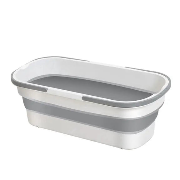 Portable Silicone Bucket for Household Large Mop Bucket Rectangular Thickened Plastic Folding Car Wash Bucket,1 * Bucket