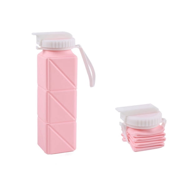 Portable Silicone Folding  Water Bottles 620ml, Lightweight Reusable Leakproof for Travel Camping Hiking Cycling Yoga Sports Outdoor