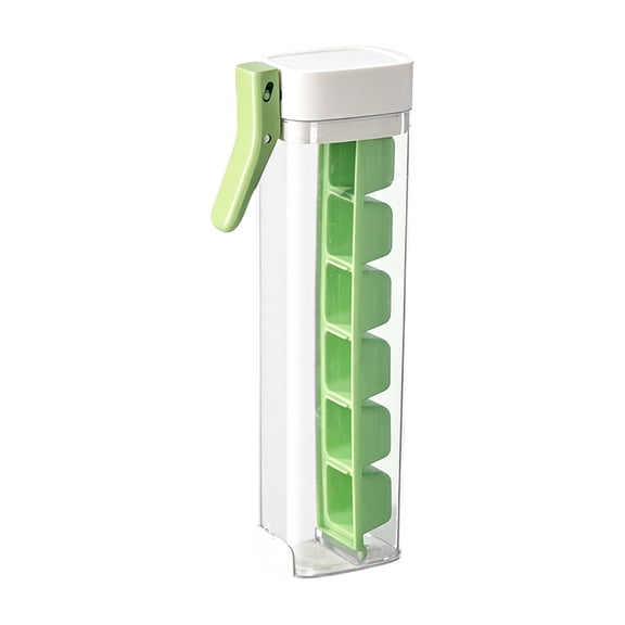 Portable Silicone Frozen Treat Maker with Manual Pressing Function, 2-in-1 Design for Quick Freezing, Green