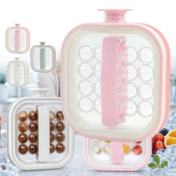 Portable Silicone Ice Ball Maker Kettle, 2-in-1 Silicone Ice Cube Tray Mold, Reusable for Travel Camping Outdoor Daily Use