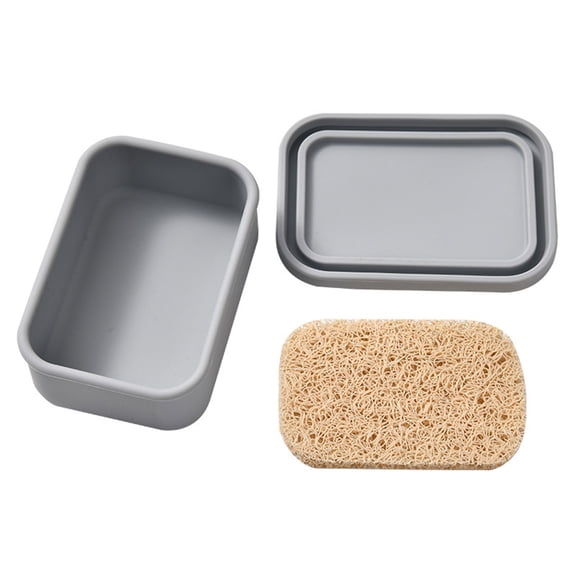 Portable Silicone Soap Case With Drainage Pad, Bath For Travel, Gym & Outdoor Use