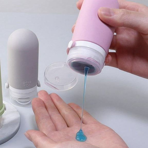 Portable Silicone Travel Bottles Liquid Container Empty Refillable Packing Lotion Shampoo Container Cream Trip 60ml D