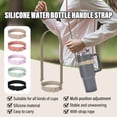 thumbnail image 1 of Portable Silicone Water Bottle Handle Strap and Adjustable Sling, Lightweight Bottle Holder for Tumblers, Great Gifts for Outdoor Travel, 1Pcs Black, 1 of 7