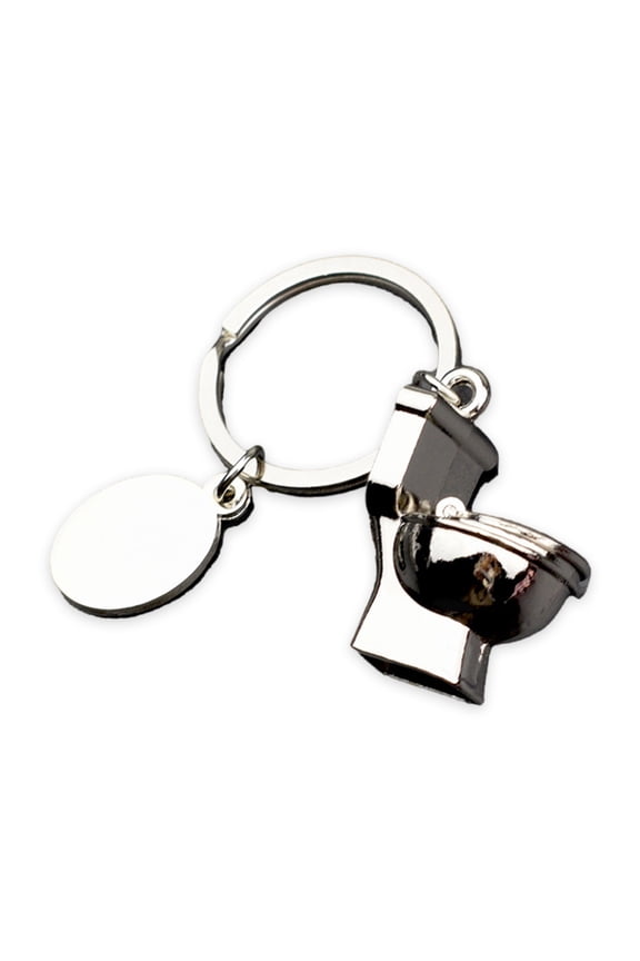 Portable Simulation Toilet Pendant Keyring Key Decoration for Quirky Collectors
