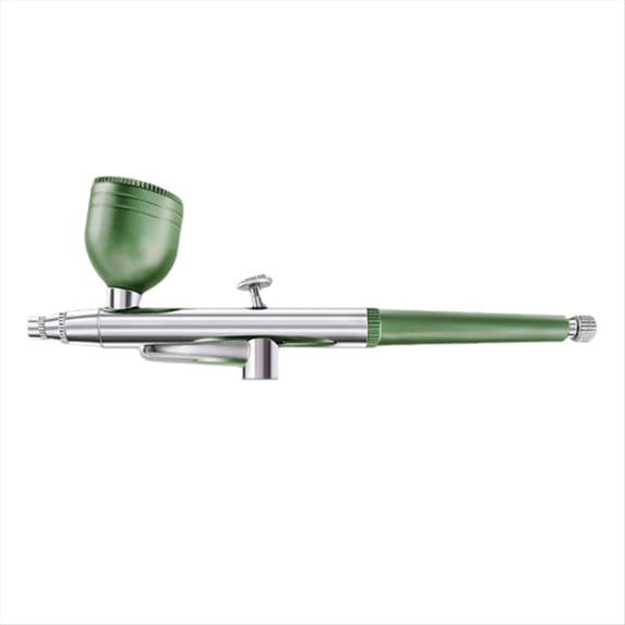 Portable Single Action Airbrush 0.3mm Nozzles Pen for Model Cake Nail Car Painting Beauty Inkjet-Green