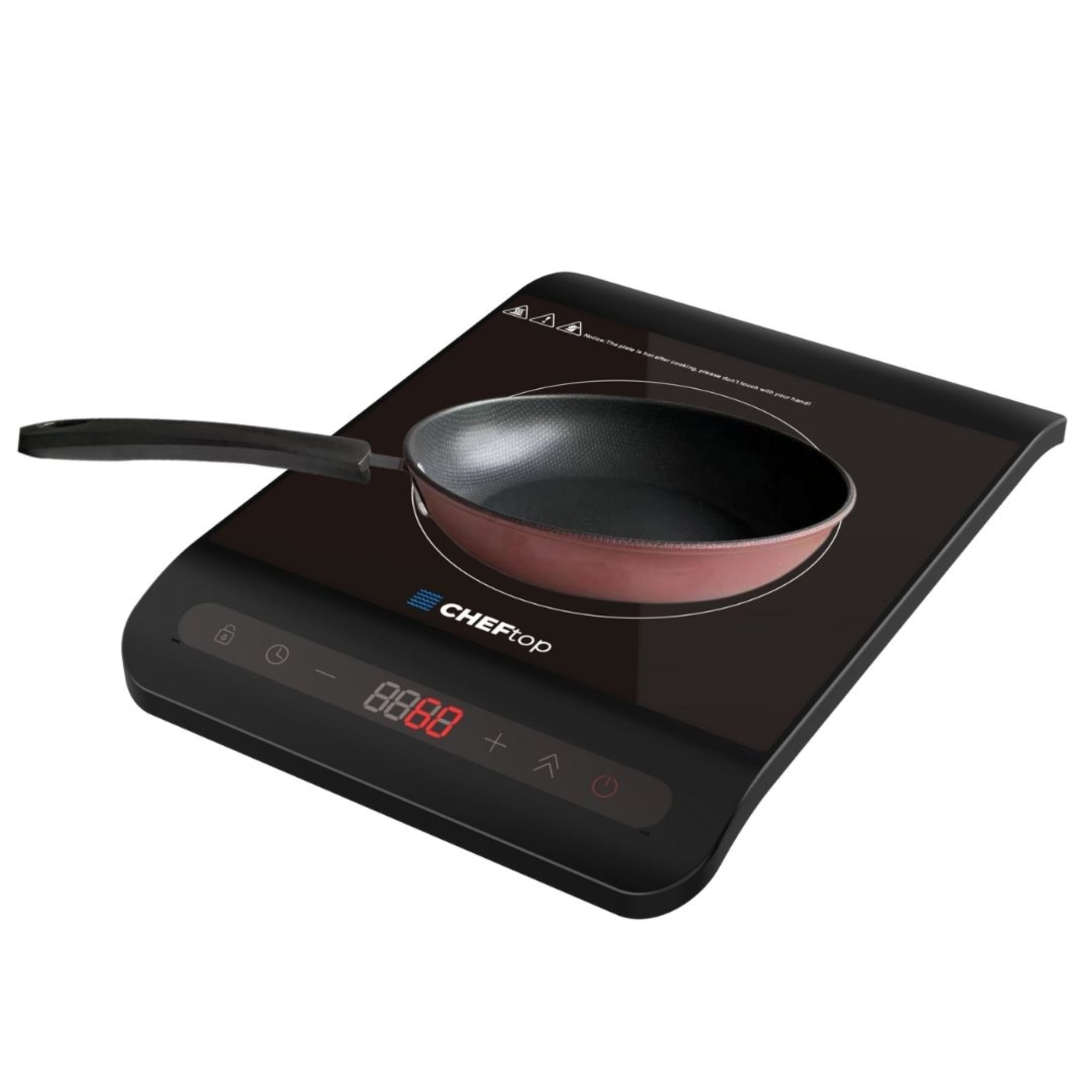 Portable Single Induction Cooktop Countertop Burner Hot Plate with Fast  Heating Mode,10 Temperature With Bonus Pan, Black 