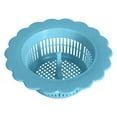 thumbnail image 1 of Portable Sink Filter Cover Floor Drain Blue, Plastic Kitchen Drain Strainer Center of Filter Basket Carried By Hand Anti Clogging Basket Strainer for Kitchen, 1 Sink Filter Cover Floor Drain, 1 of 9
