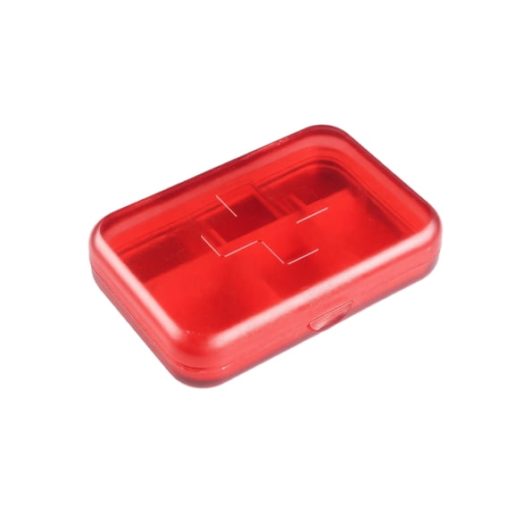 Portable Six Compartment Pill Organizer Travel Medicine Storage Box Rectangular Plastic Case for Daily Use