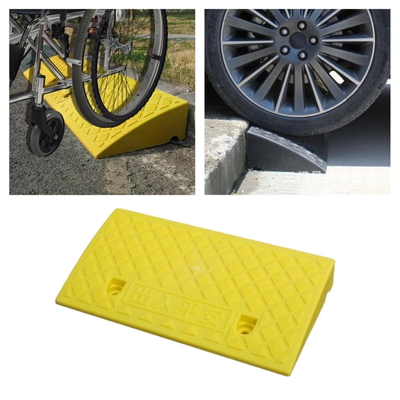 Portable Skidproof Wheelchair Ramp for Wheelchair Mobility ,Scooter, Bike, Motorcycle, Loading Dock, Car - 7cm Yellow