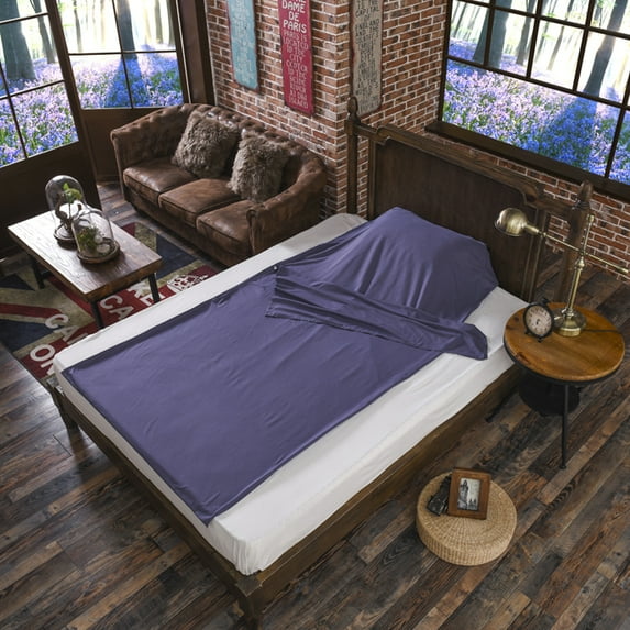 Portable Sleeping Bag Liner Lightweight Warm Roomy Cotton Travel Sheet Sleep Sack Liner for Travel, Youth Hostels, Picnic, Planes, Trains