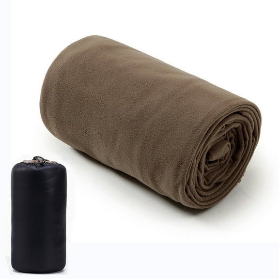 Portable Sleeping Bag Liner Microfiber Fleece Travel Sheet Sleep Sack Zippered Camping Blanket for Outdoor Camping Tent Bed