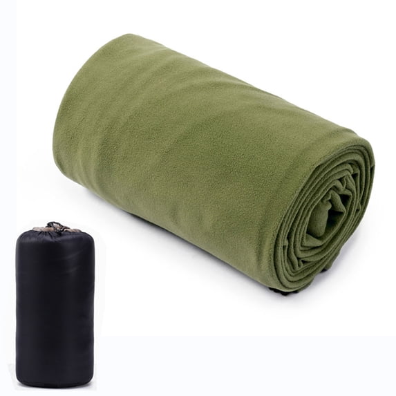 Portable Sleeping Bag Liner Microfiber Fleece Travel Sheet Sleep Sack Zippered Camping Blanket for Outdoor Camping Tent Bed