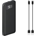 thumbnail image 1 of Portable Slim Power Banks Works with Google Pixel 5/5XL/4XL/3XL/4a/5G with 10,000 Digital Display Screen, Status Update, and 3 Cables Included! (Black), 1 of 5
