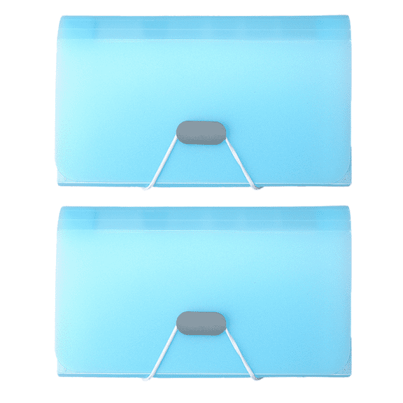 Portable Small Accordion File Organizer - 2 Pack Pockets A6 Mini Expanding File Folders