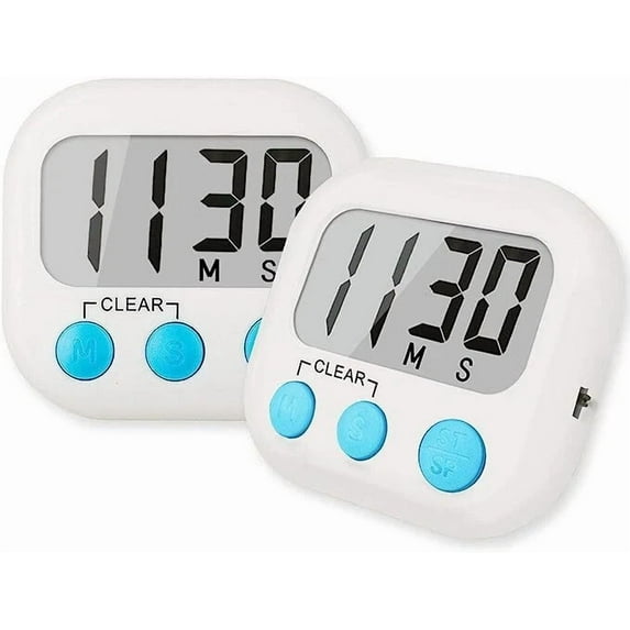 Digital Kitchen Timer - Magnetic Countdown Countup Timer With Large Led Display
