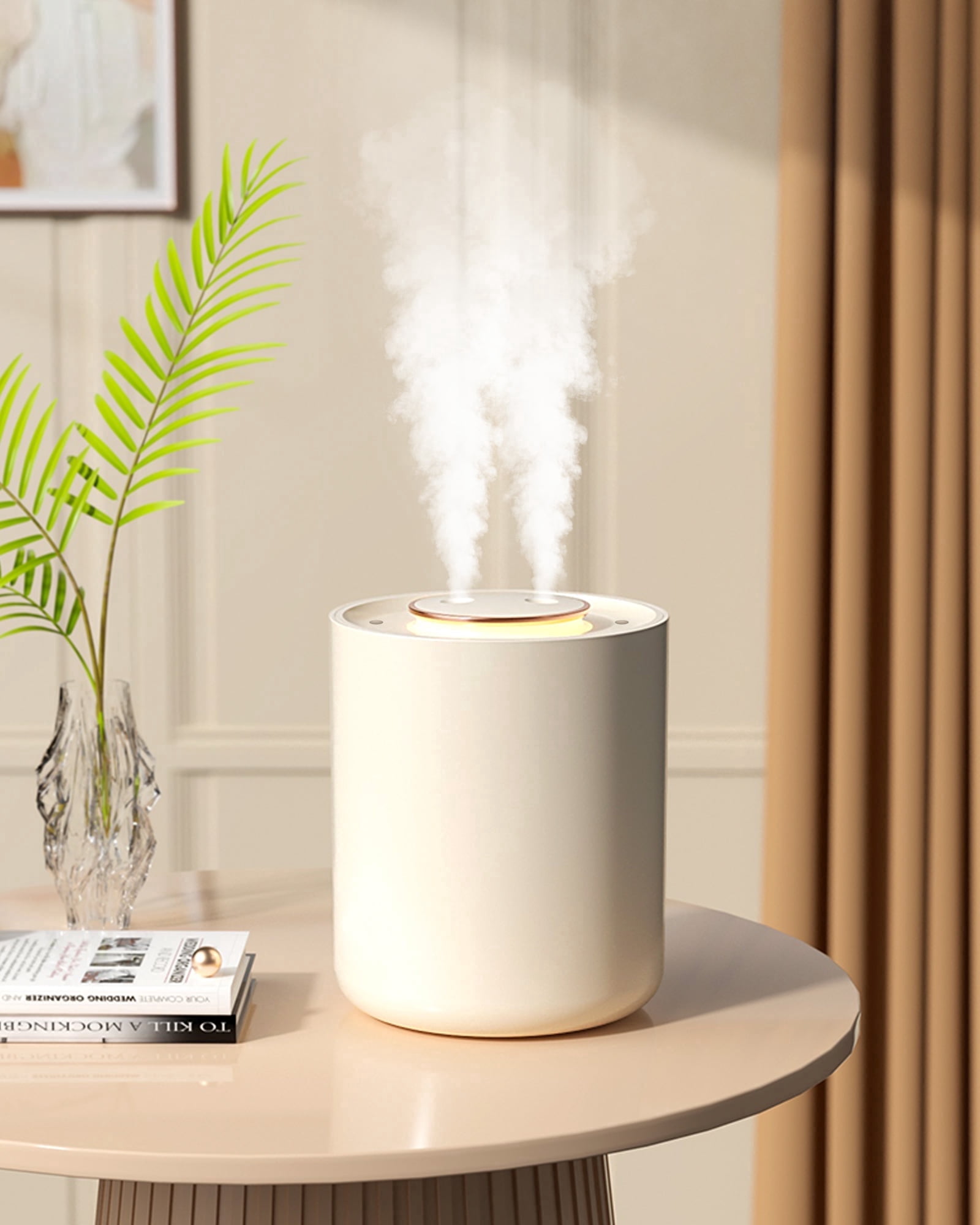 Portable Small Humidifier, 1500ml Small Humidifiers for Bedroom Baby, USB Personal Desktop Portable Humidifiers for Travel,Office, Car, Home, Auto Shut-Off, 3 M