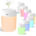 thumbnail image 1 of Portable Small Humidifier, 650ml Colorful Mini Humidifier for Bedroom, Office Desktop, Baby Room, Plants, Cool Mist Humidifiers(White), 1 of 4