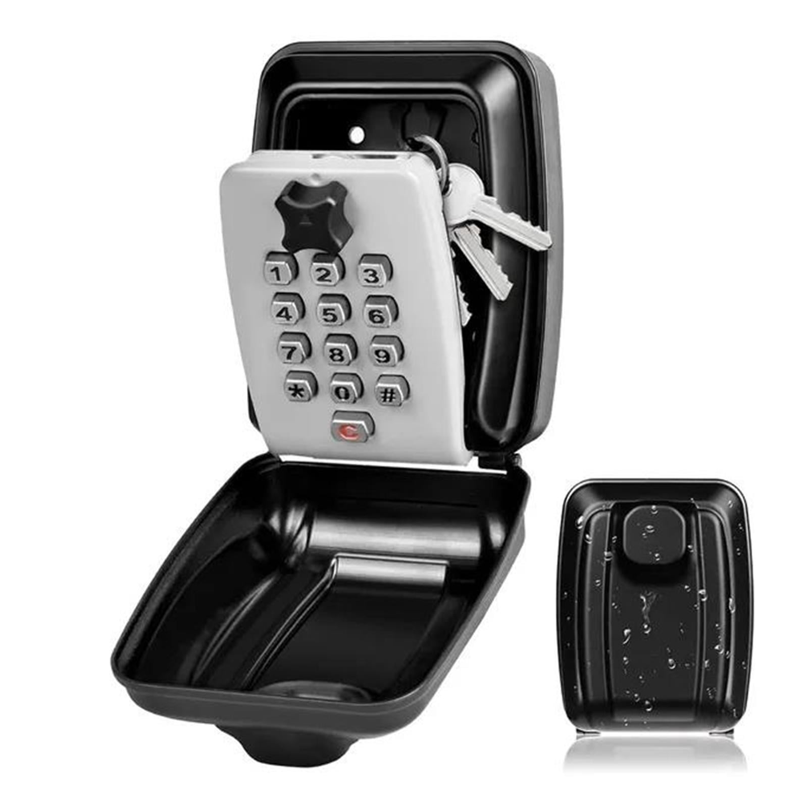 Lockable Chain Box Portable Small Lock Box Combination Security Case with Removable Chain ...