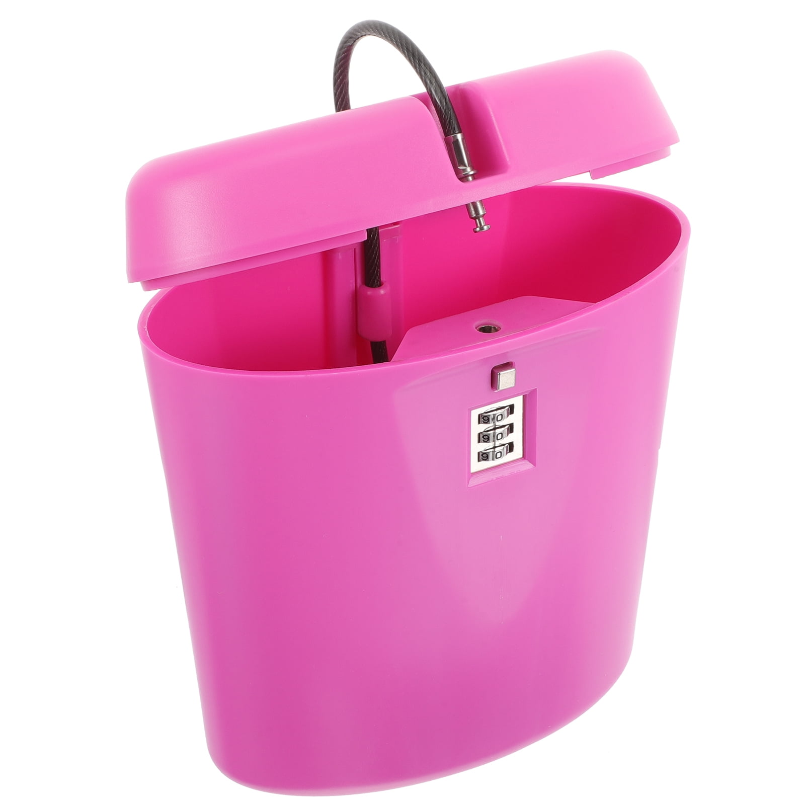 Portable Small Lockbox Dorm Safe with Cable Storage Pocket Perpetual Calendar Boxes for Personal