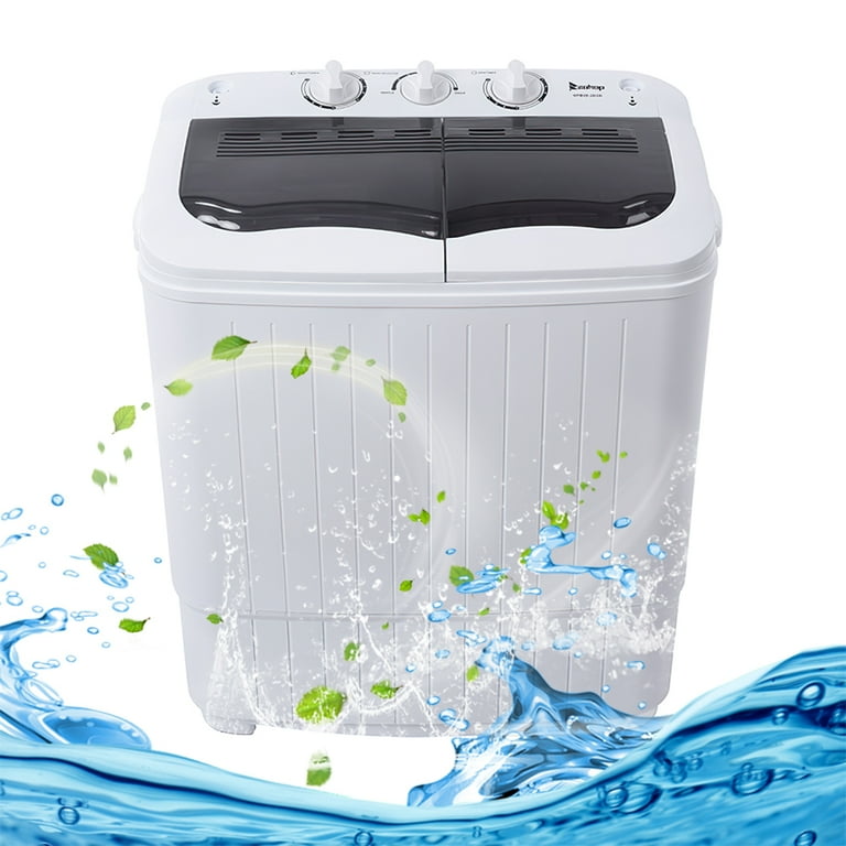 Portable Small Mini Double Bathtub Washing Machine DFITO Wash And Dehydrate Machine 14.3 LBS Capacity For Camping Home Dormitory Apartment