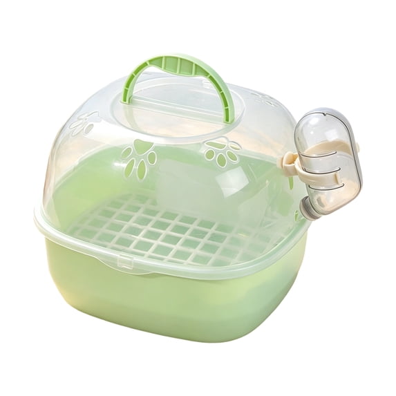 Portable Small Pet Carrier with Clear Panoramic View, Breathable Travel Cage for Parrots, Hamsters and Small Animals(7.87*7.08*6.29in,Green)