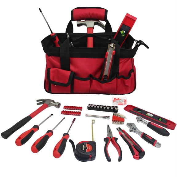 Portable Small Tool Kit - Starter Tool Kit with Durable Bag, Ideal for Home, Apartment, Dorm, Office Daily Maintenance, Good Gift for Women & Beginner