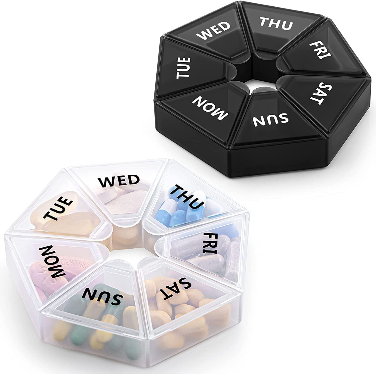 Portable Small Travel Pill Box Medicine Storage Box 2PC Small Travel