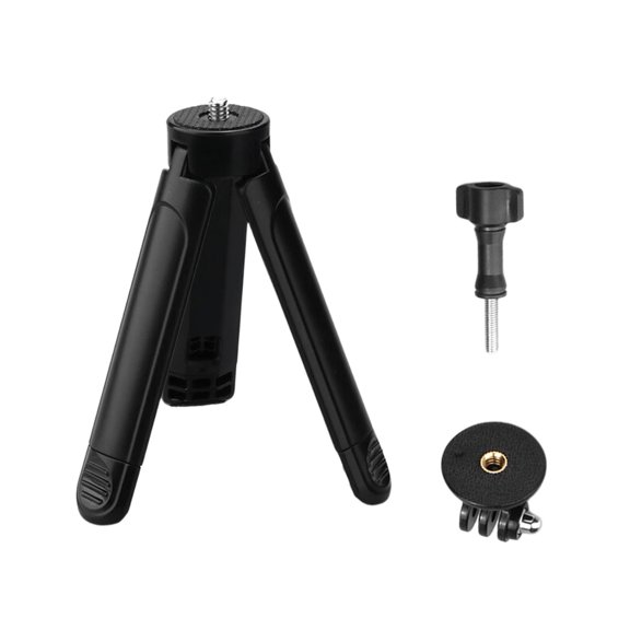 Portable Small Tripod Stand, 1/4 Inch Screw Mount, Extends 12.5cm To 18cm, Triangle Support With Rubber Pads For Camera And Phone