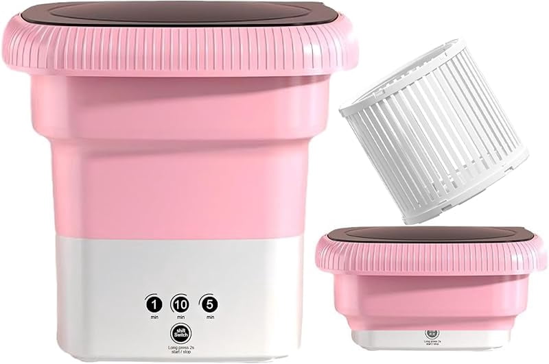 Portable Small Washing Machine,13L Capacity Foldable Mini Washer,Ideal for Baby Clothes, Underwear & Small Items. Perfect for Apartments, Dorms, RVs & Travel (Green)