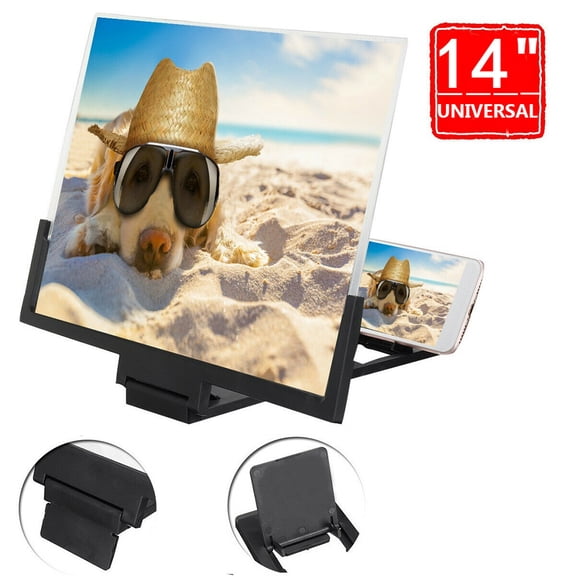 Portable Smartphone Video Screen Amplifier Universal Cell Phone 14in High Definition Magnifier Universal Phone Stand