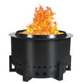 thumbnail image 1 of Portable Smokeless Fire Pit 21.6 Inch - Fire Pit with Innovative Airflow System - Durable Carbon Steel Bonfire for Outside Experience, 1 of 9