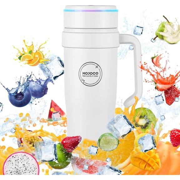 Portable Smoothie Blender 30oz Personal Blender with Insulated Cup for Smoothies & Shakes Rechargeable/Cordless, Leakproof, Food-Grade Small Juice Maker for Home, Office, Gym, Travel, RV