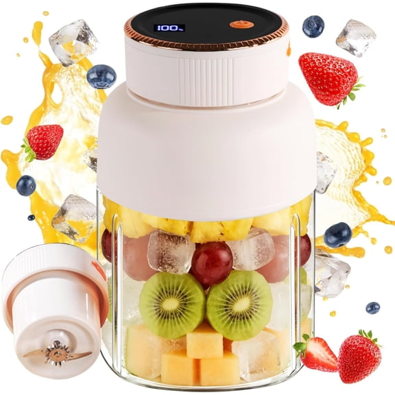 Portable Smoothie Blender for Smoothies & Shakes with Screen USB Changing   Blending 47oz 1350ML Cordless Portable Juice Cup Blender for Small Ice Fruit Crush Kitchen Gym Outdoor