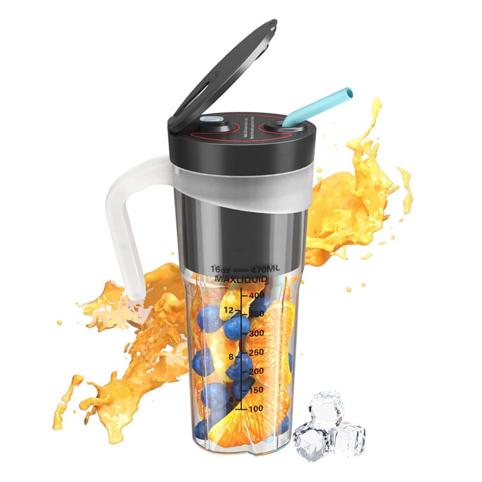 Portable Smoothies Blender Electric Juice Blender Rechargeable Black