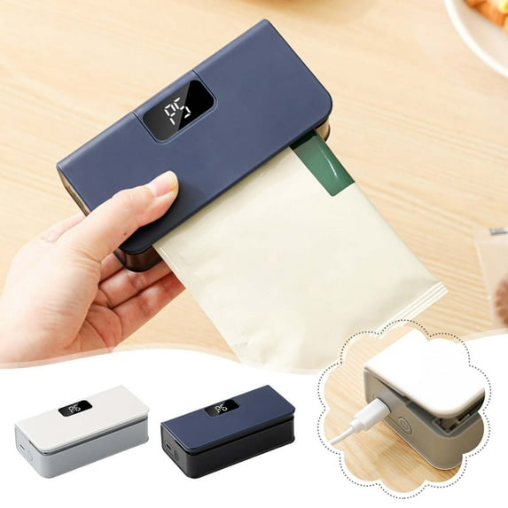 Portable Snack Sealer Food Preservation Sealing Machine Six Speed Screen Display Sealing Clip for Kitchen Pantry Organization and Fresh Food Storage Topliu